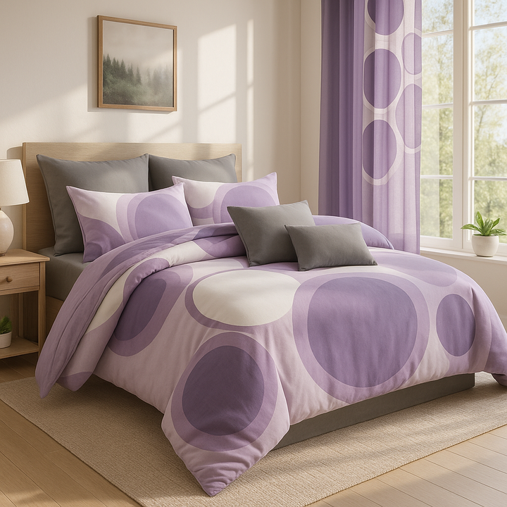 BambooLuxe 9-Piece Thick & Silky Bamboo Microfiber Bedding + Curtain Gift Set