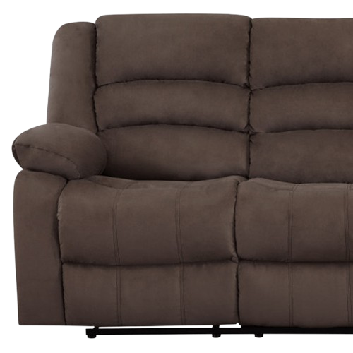 40" Contemporary Brown Fabric Sofa