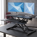 Show Black 42" Pneumatic Standing Desk Converter