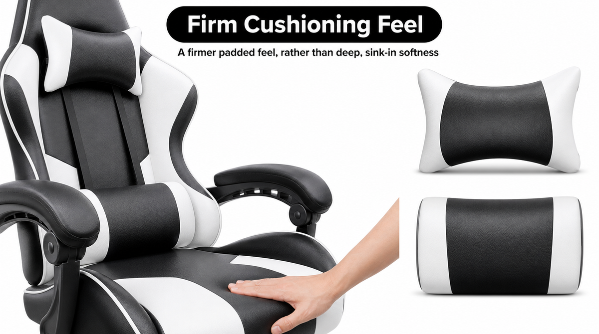 Reclining Gaming Chair with Footrest, Lumbar Support & 360° Swivel -  limitations image 1