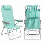 17" Big & Tall Oversized Beach Chairs 2-Pack – Heavy Duty Folding Outdoor Seating - 1