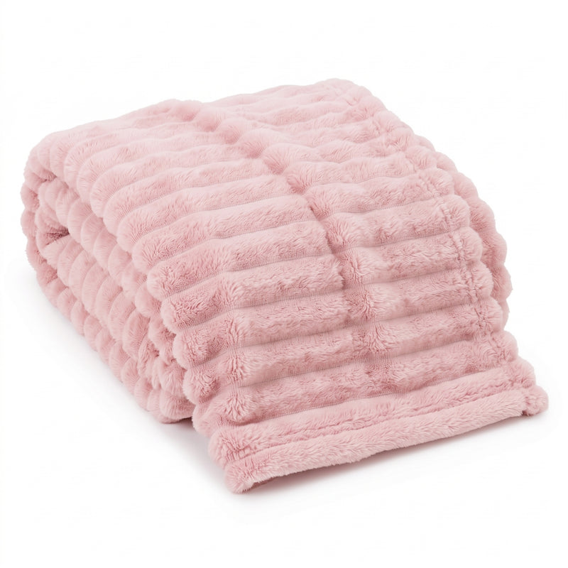 Throw Blanket – Soft, Lightweight Ribbed Design - 1
