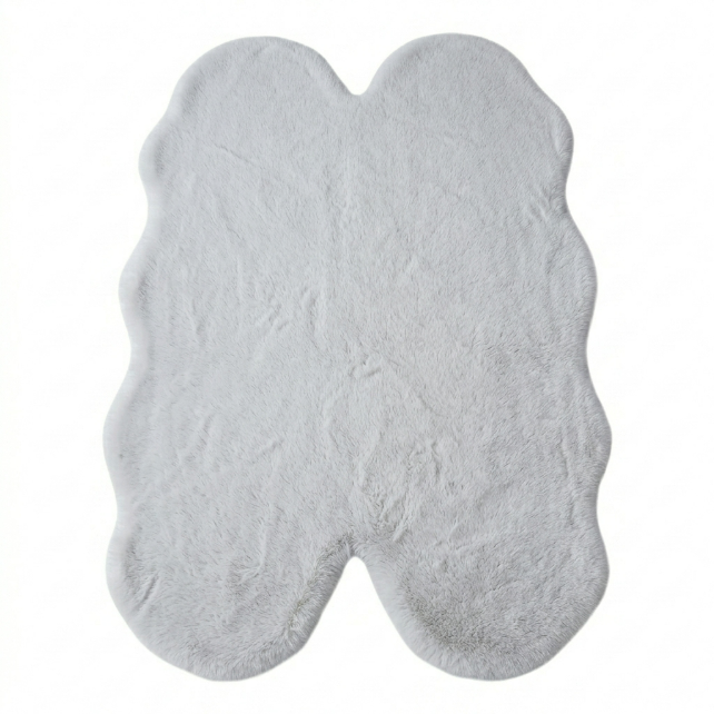 Faux Rabbit Fur Shaggy Rug – Ultra Soft Fluffy Machine Washable Area Rug for Bedroom, Living Room & Teen Room - 1