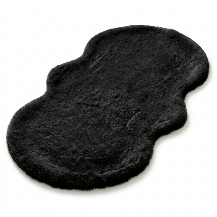 Faux Rabbit Fur Shaggy Rug – Ultra Soft Fluffy Machine Washable Area Rug for Bedroom, Living Room & Teen Room - 1