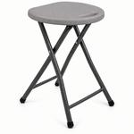 Folding Stool with Metal Frame – Indoor & Outdoor Seating - 1
