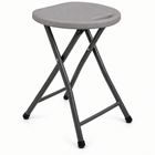 Folding Stool with Metal Frame – Indoor & Outdoor Seating - 1