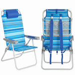 17" Big & Tall Oversized Beach Chairs 2-Pack – Heavy Duty Folding Outdoor Seating - 1