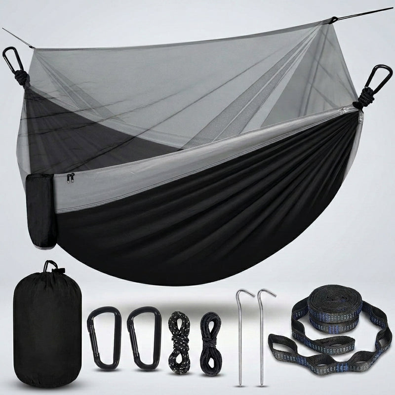 Camping Hammock with Mosquito Net – 1-2 Person, Nylon - 1