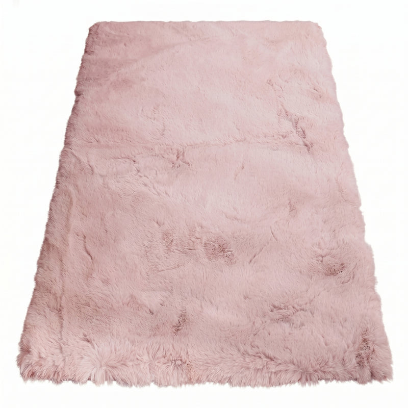 Faux Rabbit Fur Shaggy Rug – Ultra Soft Fluffy Machine Washable Area Rug for Bedroom, Living Room & Teen Room - 1