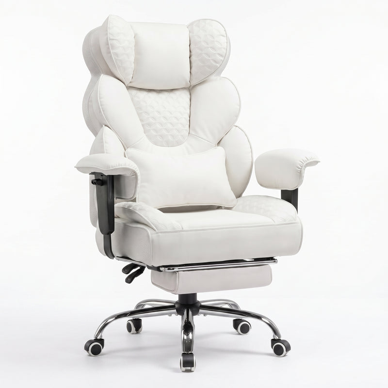 Big & Tall Office Chair with Footrest – Reclining Ergonomic Executive Chair, Wide Memory-Foam Seat, Adjustable Height - 1