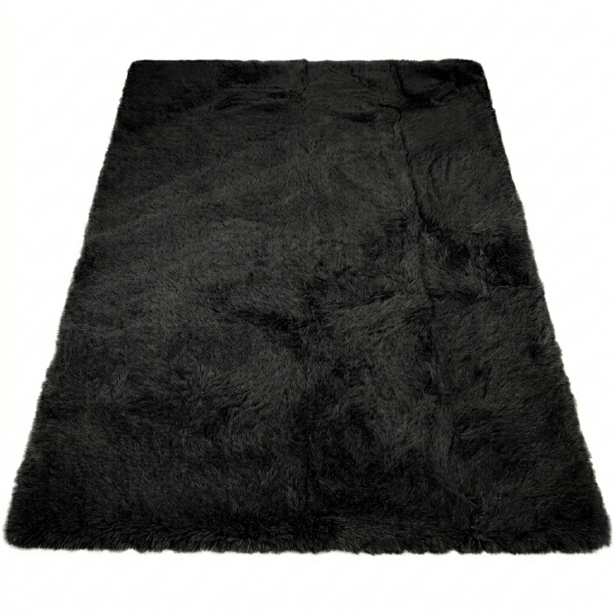 Faux Rabbit Fur Shaggy Rug – Ultra Soft Fluffy Machine Washable Area Rug for Bedroom, Living Room & Teen Room - 1