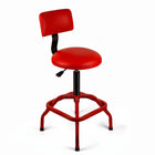 Adjustable Shop Stool with Backrest - Workbench Stool for Garage & Workshop, Swivel Bar Stool with Back Support, Padded Mechanic Stool - 1