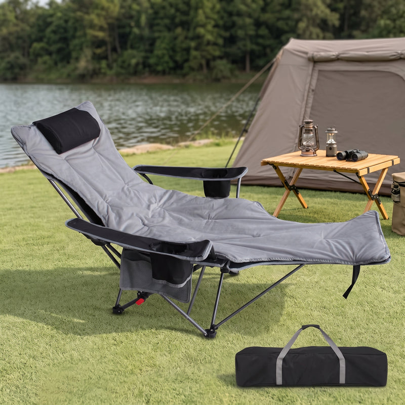 Premium Reclining Outdoor Camping Chair – Adjustable Comfort Seat - 1