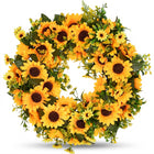 Sunflower Wreath for Front Door – Summer Floral Porch Décor - 1