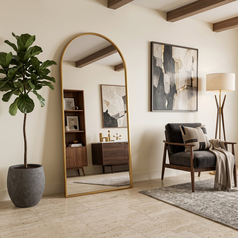 FULL LENGTH MIRROR – ARCHED STANDING & WALL-MOUNT DESIGN - 1