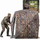 SucceBuy 270° & 360° See Through Pop Up Hunting Blind, 2-3 Person / 3-4 Person Ground Deer Blind with Carrying Bag, Portable Hunting Tent - 1