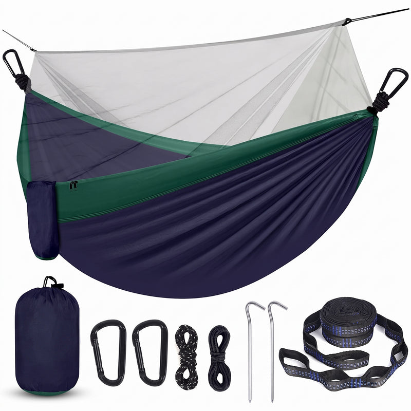 Camping Hammock with Mosquito Net – 1-2 Person, Nylon - 1