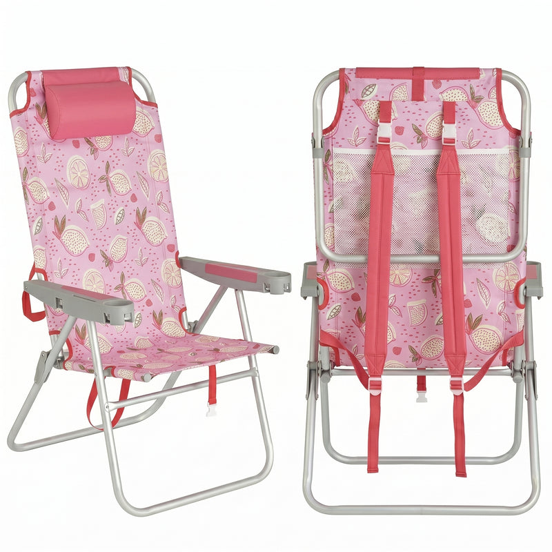 17" Big & Tall Oversized Beach Chairs 2-Pack – Heavy Duty Folding Outdoor Seating - 1