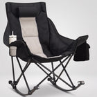 Oversized Folding Rocking Camping Chair with Padded Headrest - 1