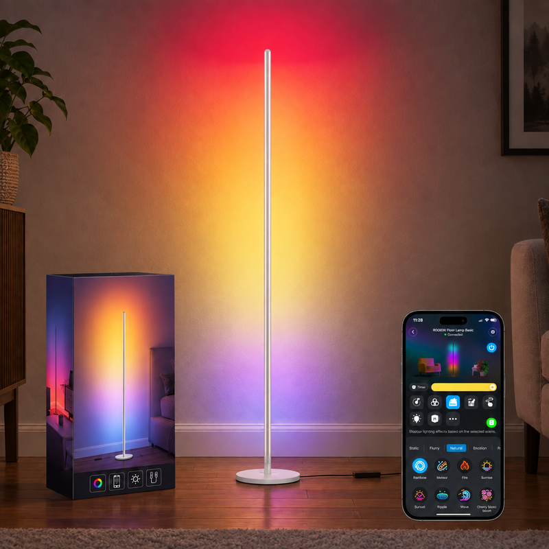 FLOOR LAMP – SMART RGBIC CORNER LAMP WITH MUSIC SYNC - 1