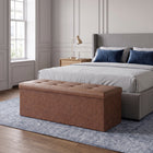 BENCH WITH STORAGE – FOLDING OTTOMAN WITH PADDED SEAT - 1