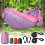Portable Camping Hammock with Tree Straps – Lightweight Nylon Travel Hammock - 1