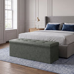 BENCH WITH STORAGE – FOLDING OTTOMAN WITH PADDED SEAT - 1