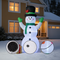 Outsunny 10FT Christmas Inflatables Cheerful Snowman in Black Hat, Green Scarf and Gloves, Blow-Up Outdoor Christmas Decorations with LED Yard Display for Lawn Garden Party