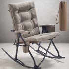Oversized Folding Rocking Camping Chair with Padded Comfort & Portable Design - 1