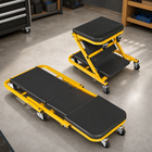 2-in-1 Convertible Z-Creeper Seat - Rolling Mechanic Creeper with Wheels, Under Dash Creeper & Garage Chair for Auto Repair, Low Profile Roller Seat - 1