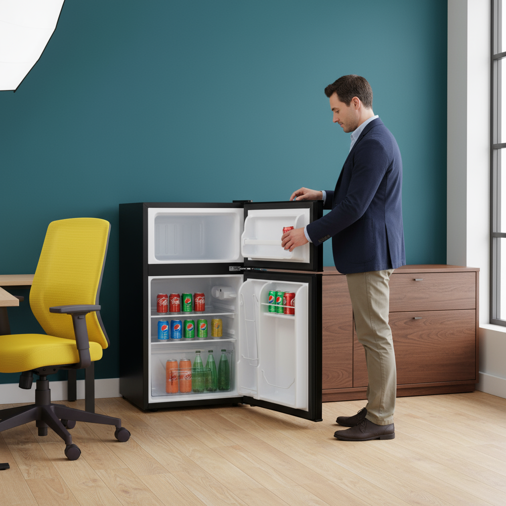 3.2 cu ft. Compact Stainless Steel Refrigerator