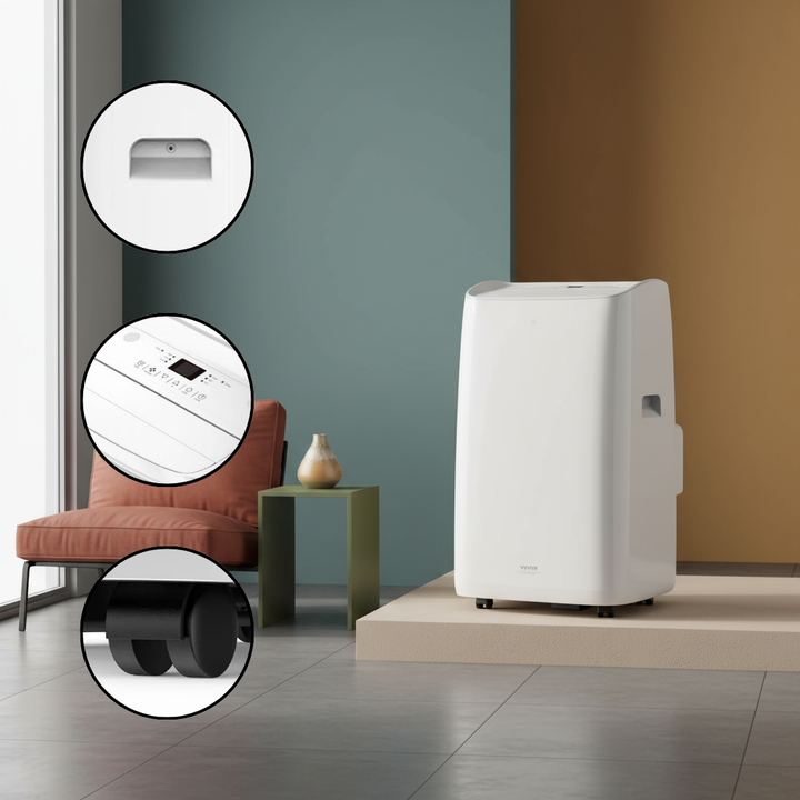 VEVOR Portable Air Conditioner 14k BTU 3 in 1 AC Cool Dehumidifier Fan