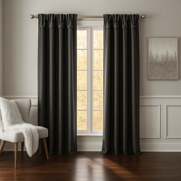 Twist Tab Lined Window Curtain Panel(Only 1 Pc Panel)