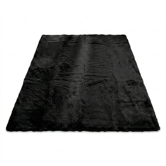Faux Rabbit Fur Shaggy Rug – Ultra Soft Fluffy Machine Washable Area Rug for Bedroom, Living Room & Teen Room - 1