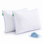 Gel Memory Foam Pillows, Set of 2 – Firm Quilted & Dual-Sided Cooling - 1