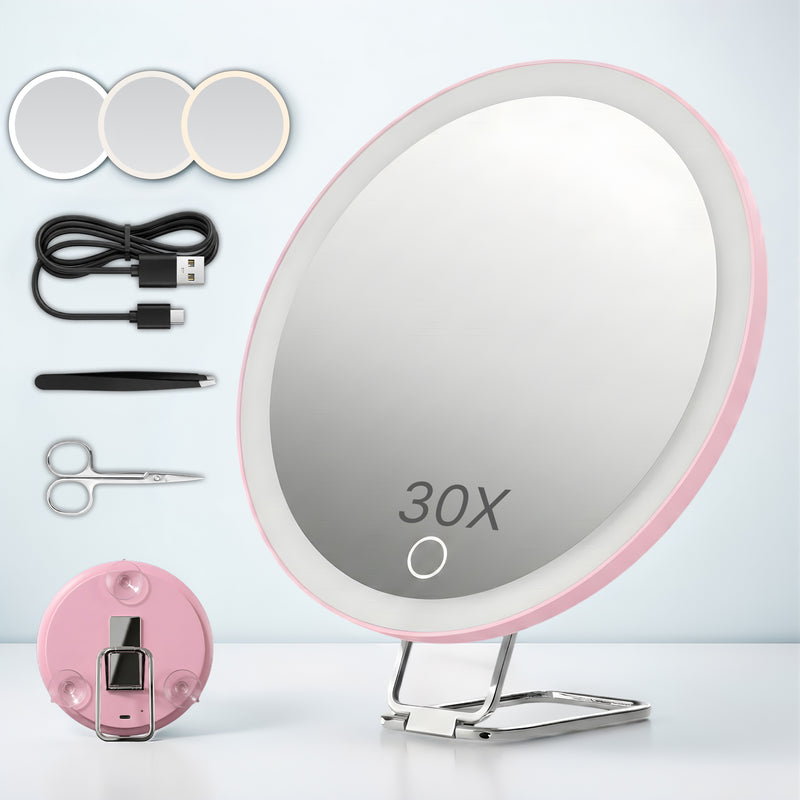 Lighted Magnifying Makeup Mirror – Rechargeable LED - 1