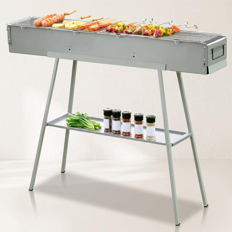 PORTABLE CHARCOAL HIBACHI GRILL – COMMERCIAL-QUALITY FOLDABLE BBQ GRILL FOR CAMPING, BACKYARD & OUTDOOR COOKING - 1
