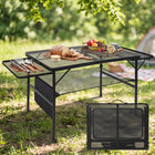Foldable Camping Table Collapsible Picnic Aluminum Alloy Grill Stand - 1