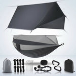Over 600lbs Hammock, 1-2 person, Nylon with Mosquito Net - 1