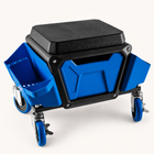 Mobile Mechanic Toolbox Seat with Drawers - Rolling Mechanic Stool with Sliding Tool Tray, Shop Stool with Wheels for Garage & Workshop, Auto Repair - 1