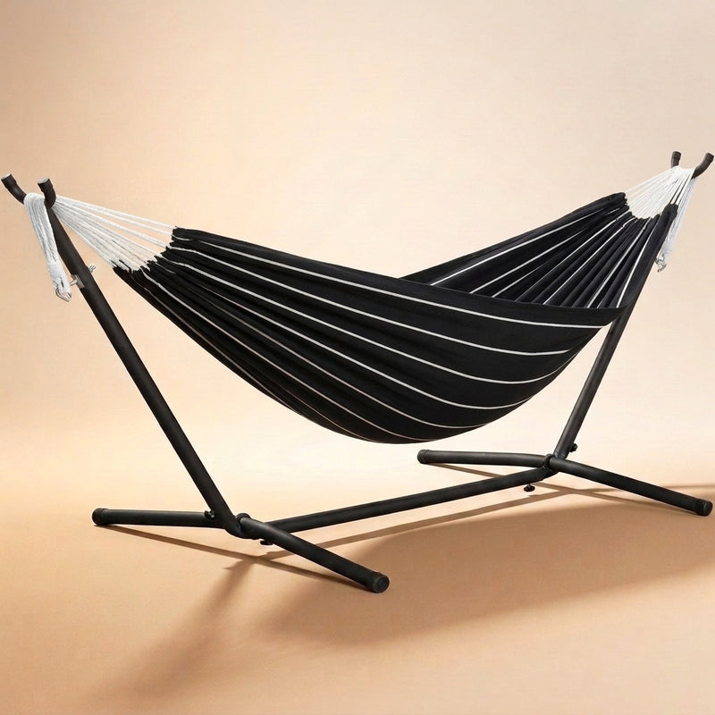 Double Hammock with Steel Stand – Indoor & Outdoor Comfort - 1