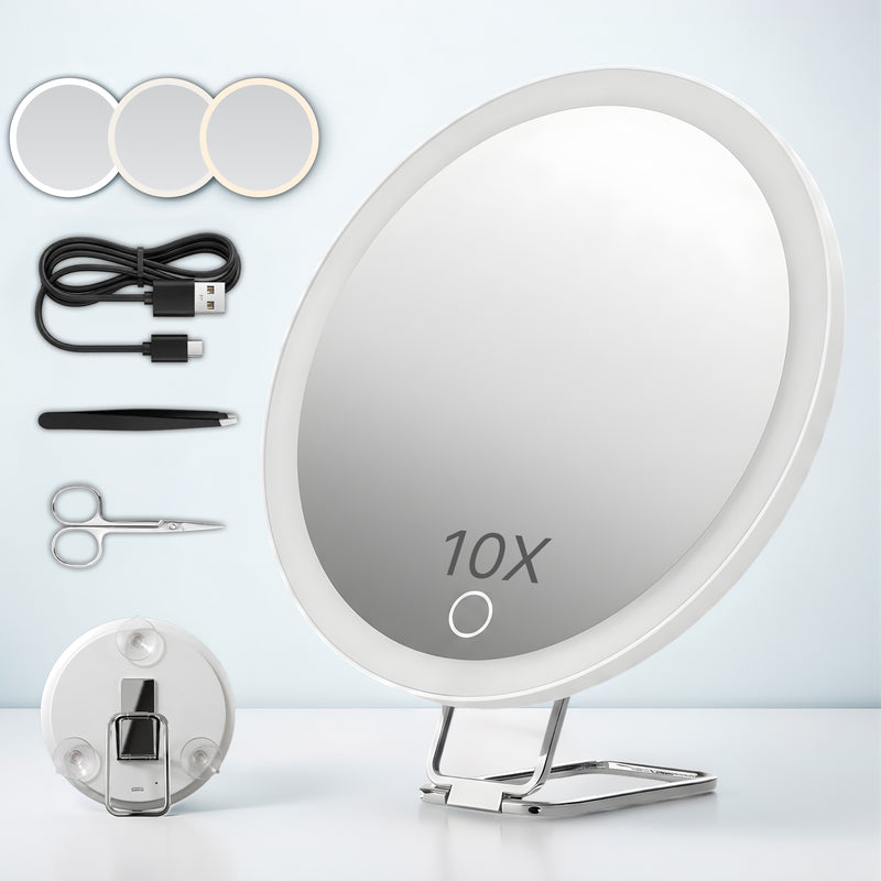 Lighted Magnifying Makeup Mirror – Rechargeable LED - 1