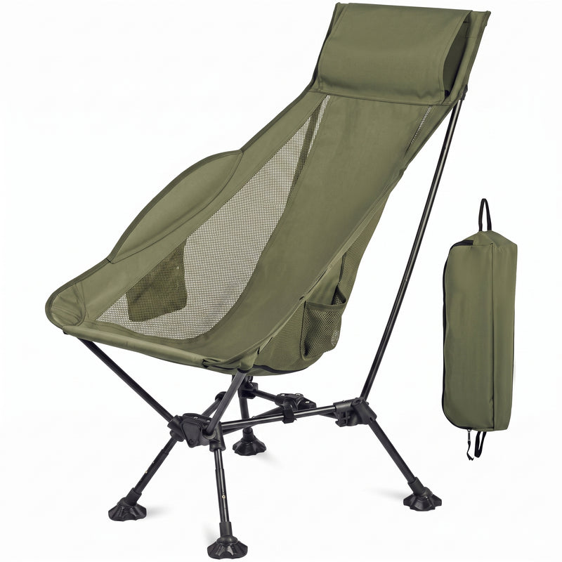 Ultra-Compact High Back Folding Camping Chair – Lightweight & Portable - 1