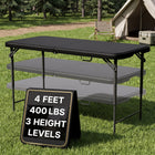 4 ft Adjustable Folding Camping Table - 1