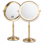 Double-Sided Magnifying Makeup Mirror – LED, Rechargeable, Height-Adjustable - 1