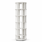 Rotating Bookshelf Tower – 360° Spinning Bookcase | 5 & 6-Tier, Solid Wood & MDF - 1