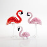 Glass Flamingo Figurine – Hand-Blown Art Glass Decor - 1