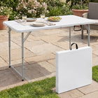 4 ft Adjustable Folding Camping Table - 1