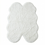 Faux Rabbit Fur Shaggy Rug – Ultra Soft Fluffy Machine Washable Area Rug for Bedroom, Living Room & Teen Room - 1