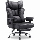 Big & Tall Office Chair with Footrest – Reclining Ergonomic Executive Chair, Wide Memory-Foam Seat, Adjustable Height - 1
